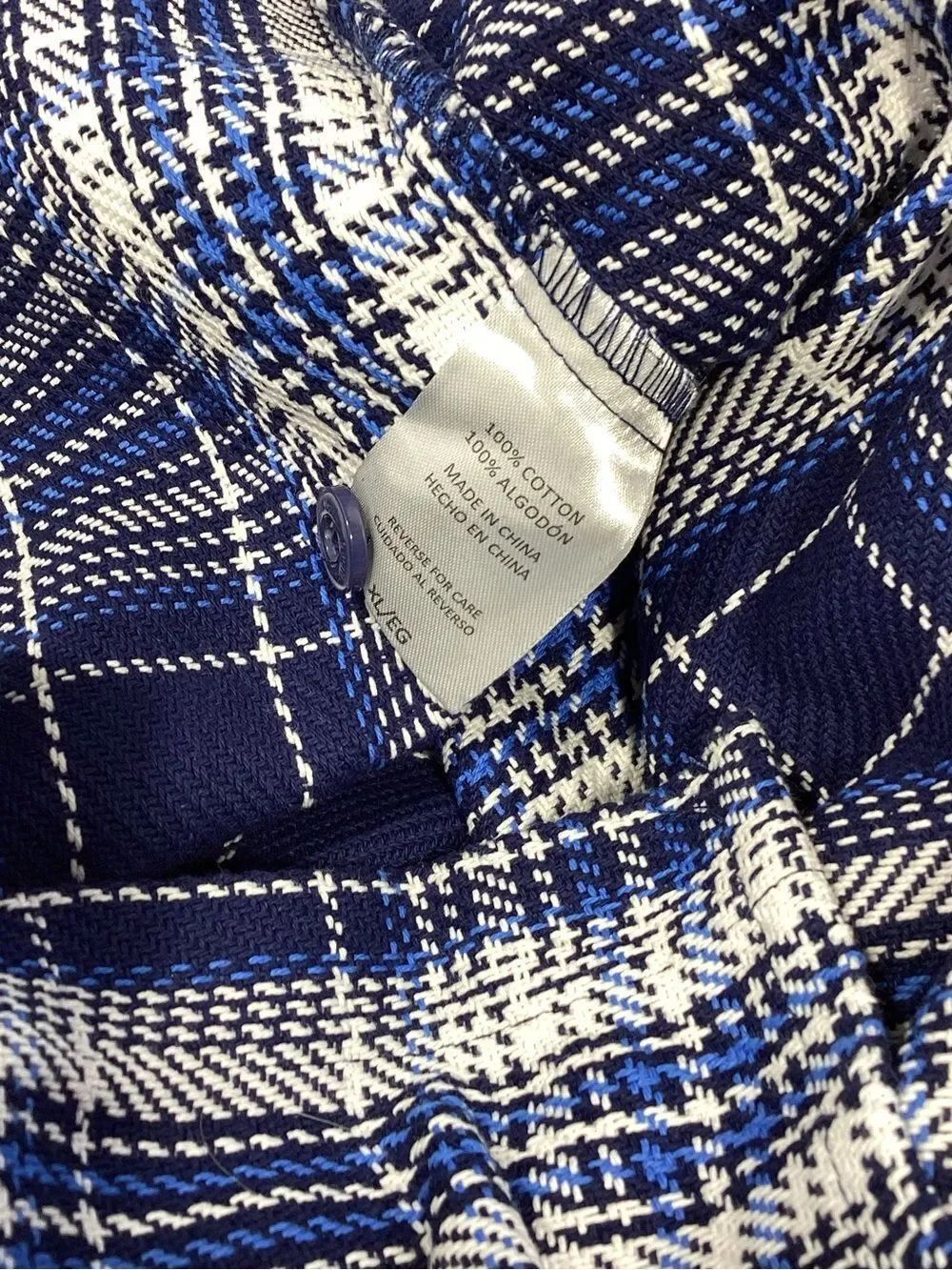 Pacific Trail Men's Blue Plaid Button-Up Shirt Shacket XL NWT Cotton - Picture 4 of 7